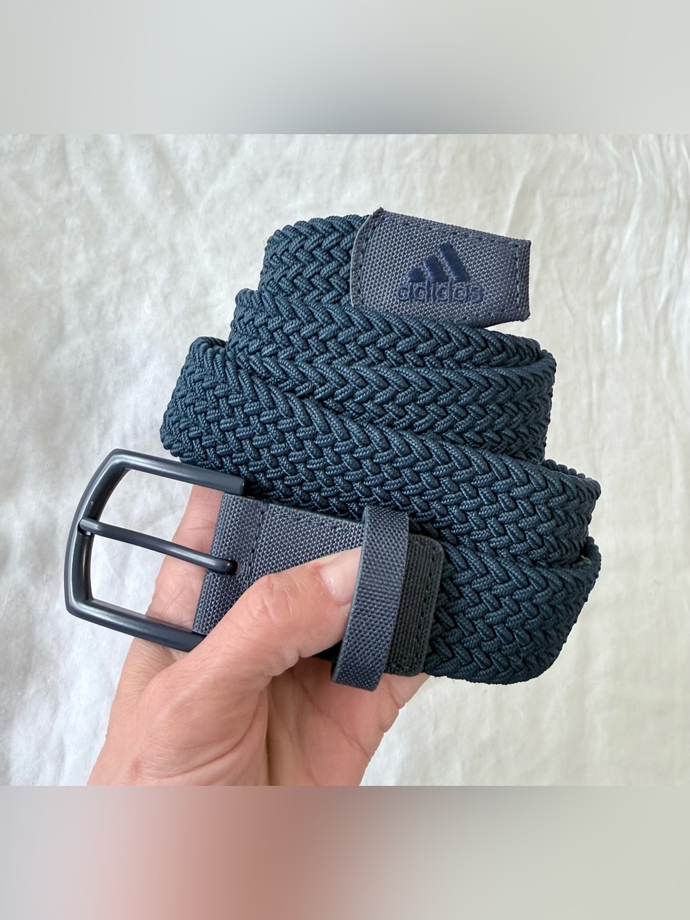 Adidas | Men’s Large/XL | Navy Blue Braided Woven Stretch Belt | Golf